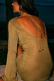 MIA GREEN KNIT MINI DRESS