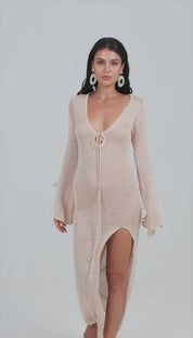 GOLD NEFELI MAXI DRESS